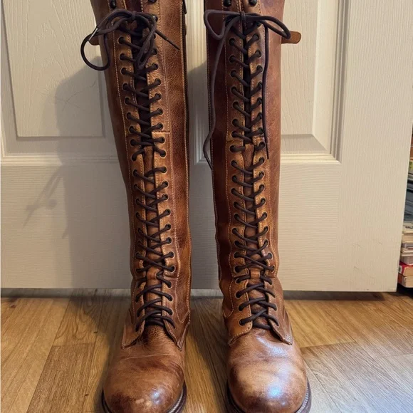 Bed Stu Brown Lace Up Boots - Picture 3 of 8